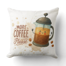 Cute Franse Pers Koffie Worp Kussen - Meer Koffie