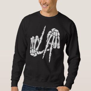 Cute Freaky Los Angeles Hand Sign Skeleton LA Trui