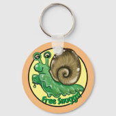 Cute Free Snuggs Snail Hug Emote Sleutelhanger (Voorkant)