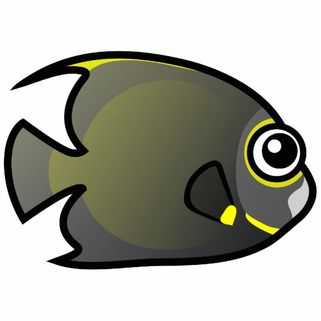 Cute French Angelfish Fotobeeldje Ornament (Voorkant)