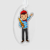 Cute French Boy Ornament (voorkant)