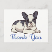 Cute French Bulldog Bedankt Frenchie Puppy Dog Briefkaart (Voorkant)