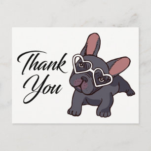 Cute French Bulldog Bedankt Frenchie Puppy Dog Briefkaart
