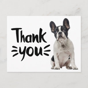 Cute French Bulldog Bedankt Frenchie Puppy Dog Briefkaart
