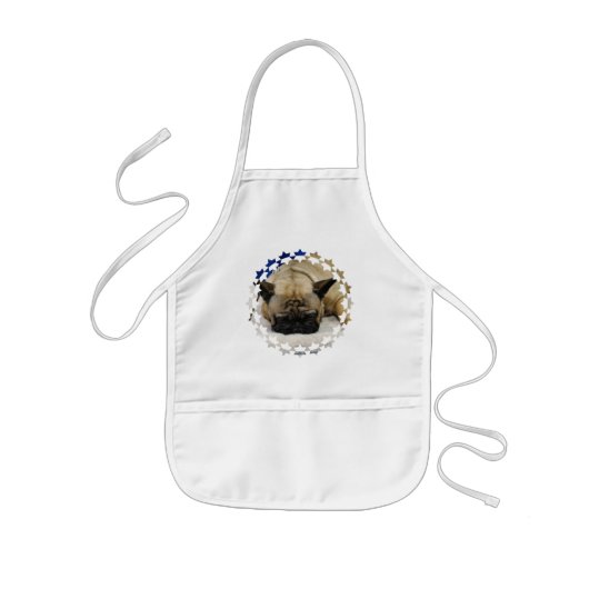Cute French Bulldog Children's Apron Kinder Schort (Voorkant)