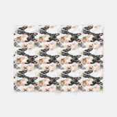 Cute French Bulldog Dog Fleece Deken (Voorkant (Horizontaal))