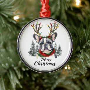 Cute French Bulldog Dog Metalen Ornament