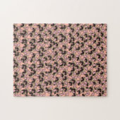 Cute French Bulldog Dog Pattern Extreme Probleem Legpuzzel (Horizontaal)