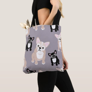 Cute French Bulldog Frenchies Pattern Draagtas