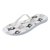Cute French Bulldog Frenchies Pattern Teenslippers (Schuin)