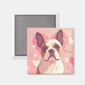 Cute French Bulldog Love Magnet (Recto/Verso)