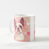 Cute French Bulldog Love Mug (Devant gauche)