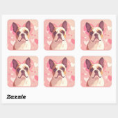 Cute French Bulldog Love Sticker (Feuille)