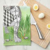 Cute French Bulldog Lover Serviette de cuisine (Quart Plié)