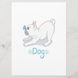 Cute French bulldog met Butterfly Menu