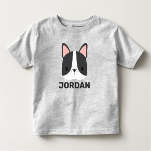 Cute French Bulldog met Persoonlijke naam Kinder Shirts