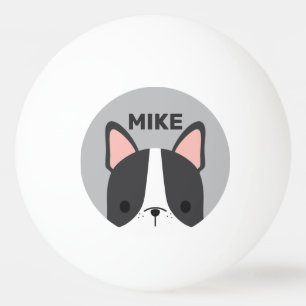 Cute French Bulldog met Persoonlijke naam Pingpongballen