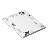 Cute French Bulldog Pattern Notitieblok (Schuin)