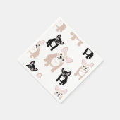 Cute French Bulldog Pattern Servetten (Hoek)