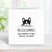 Cute French Bulldog Peeking Adres 2 Rubberstempel