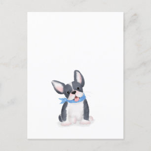 Cute French bulldog puppy briefkaart
