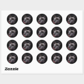 Cute French Bulldog Ronde Sticker (Vel)