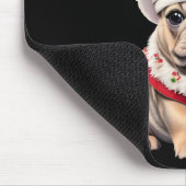Cute French Bulldog Santa Hat Merry Christmas T Sh Muismat (Hoek)