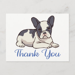Cute French Bulldog Thank You Frenchie Puppy Dog Briefkaart