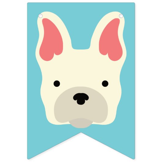Cute French Bulldog. Vlaggetjes (Eerste vlag)