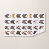 Cute French Bulldogs Wearing Glasses Bad Handdoek (Handdoek)