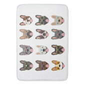 Cute French Bulldogs Wearing Glasses Badmat (Voorkant Verticaal)