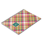 Cute French  Stripe Pset Gingham Pattern Notitieboek (Linkerzijde)