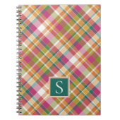 Cute French  Stripe Pset Gingham Pattern Notitieboek (Voorkant)