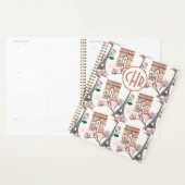 Cute French Theme Monogram | Franse landmerken Planner (Display)