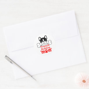 Cute Frenchie Ma Puppy Dog French Bulldog Ronde Sticker