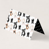 Cute Frenchies French Bulldog Table Place setting Visitekaartjes (Achterkant)