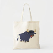 Cute Friendly Cartoon Bull Bag Tote Bag (Voorkant)