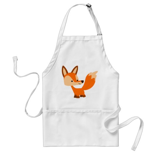 Cute Friendly Cartoon Fox Apron Standaard Schort (Voorkant)