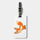 Cute Friendly Cartoon Fox Bagagelabel (Voorkant verticaal)