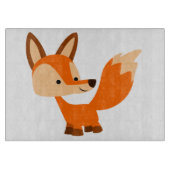 Cute Friendly Cartoon Fox Cutting Board Snijplank (Voorkant)