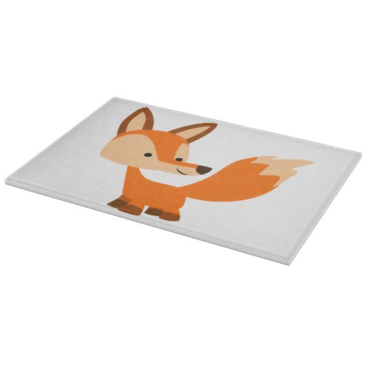 Cute Friendly Cartoon Fox Cutting Board Snijplank (Hoek)
