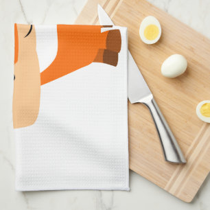 Cute Friendly Cartoon Fox Kitchen Towel Theedoek