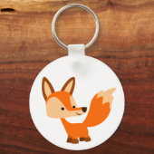 Cute Friendly Cartoon Fox Sleutelhanger (Voorkant)