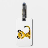 Cute Friendly Cartoon Jaguar Bagagelabel (Achterkant verticaal)