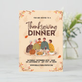 Cute Friendsgiving Thanksgiving Kaart (Staand voorkant)