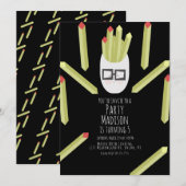 Cute Fries Restaurant Anniversaire Fête Invitation (Devant / Derrière)