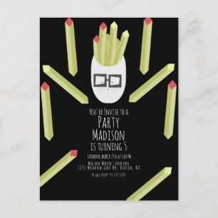 Cute Fries Restaurant Anniversaire Fête Invitation
