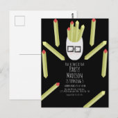 Cute Fries Restaurant Anniversaire Fête Invitation (Devant / Derrière)