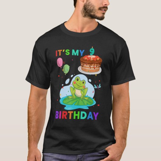Cute Frog 1st Birthday Kikkers Animal Graphic T-shirt (Voorkant)
