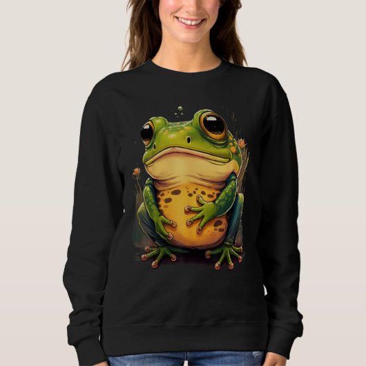 Cute Frog  Animal on Frog 1 Trui (Voorkant)